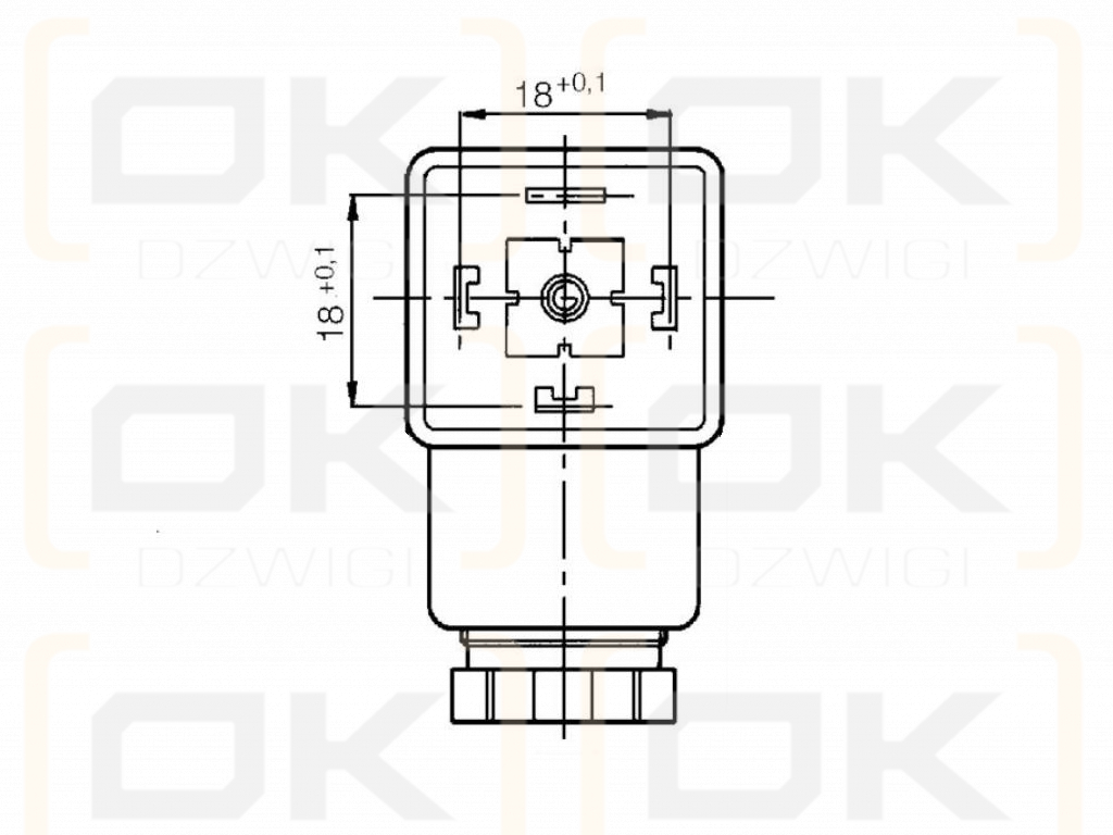 Wtyczka elektryczna 4-pin (3+PE). PG9 DISI