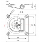 Uchwyt podłogowy UP-01 800kg zastosowanie przyczepka SPP