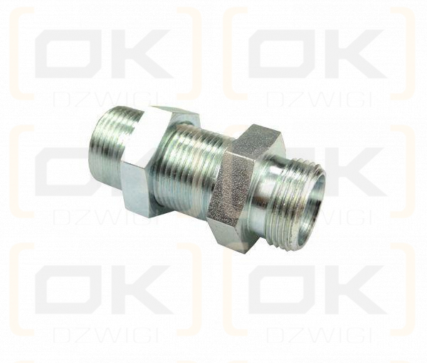 Bulkhead fitting BB M14x1.5 08L with locknut