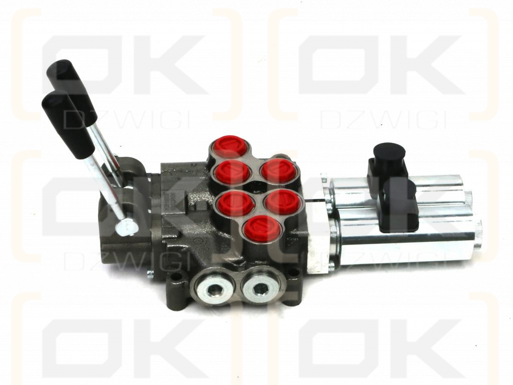 Rozdzielacz hydrauliczny (50 l/m) 2 sekc.ster. Ręczno elektryczne 24 DC