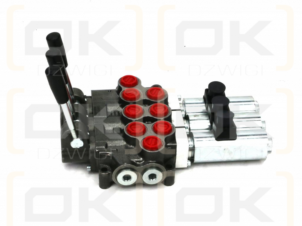 Rozdzielacz hydrauliczny (50 l/m) 3 sekc.ster. Ręczno elektryczne 12 DC