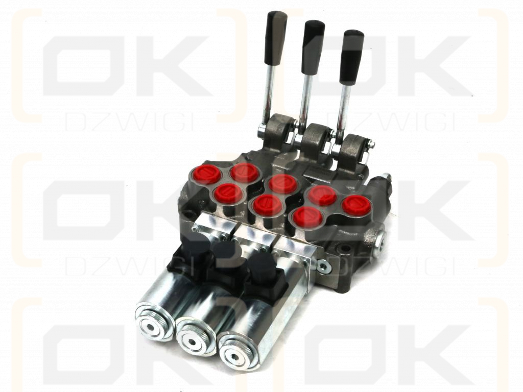 Rozdzielacz hydrauliczny (50 l/m) 3 sekc.ster. Ręczno elektryczne 12 DC