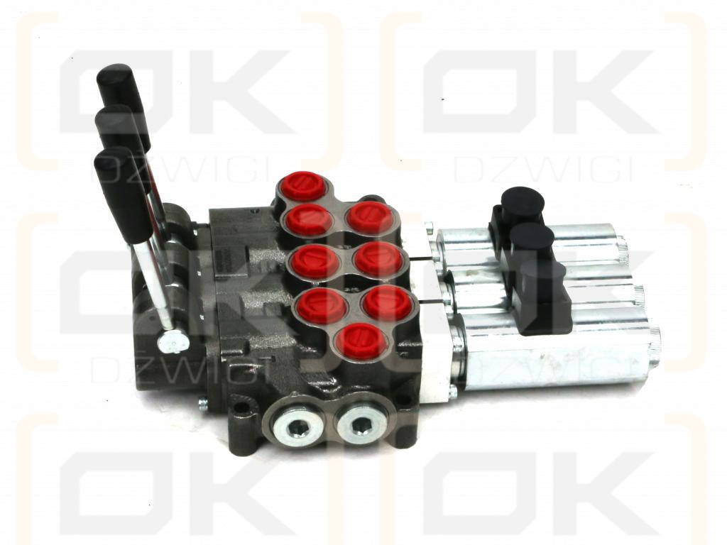 Rozdzielacz hydrauliczny (50 l/m) 3 sekc.ster. Ręczno elektryczne 24 DC