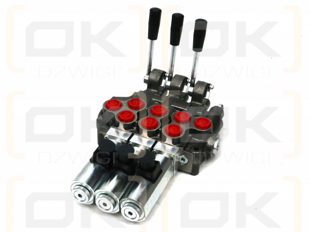 Rozdzielacz hydrauliczny (50 l/m) 3 sekc.ster. Ręczno elektryczne 24 DC