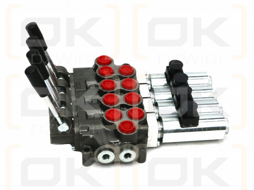 Rozdzielacz hydrauliczny (50 l/m) 4 sekc.ster. Ręczno elektryczne 24 DC
