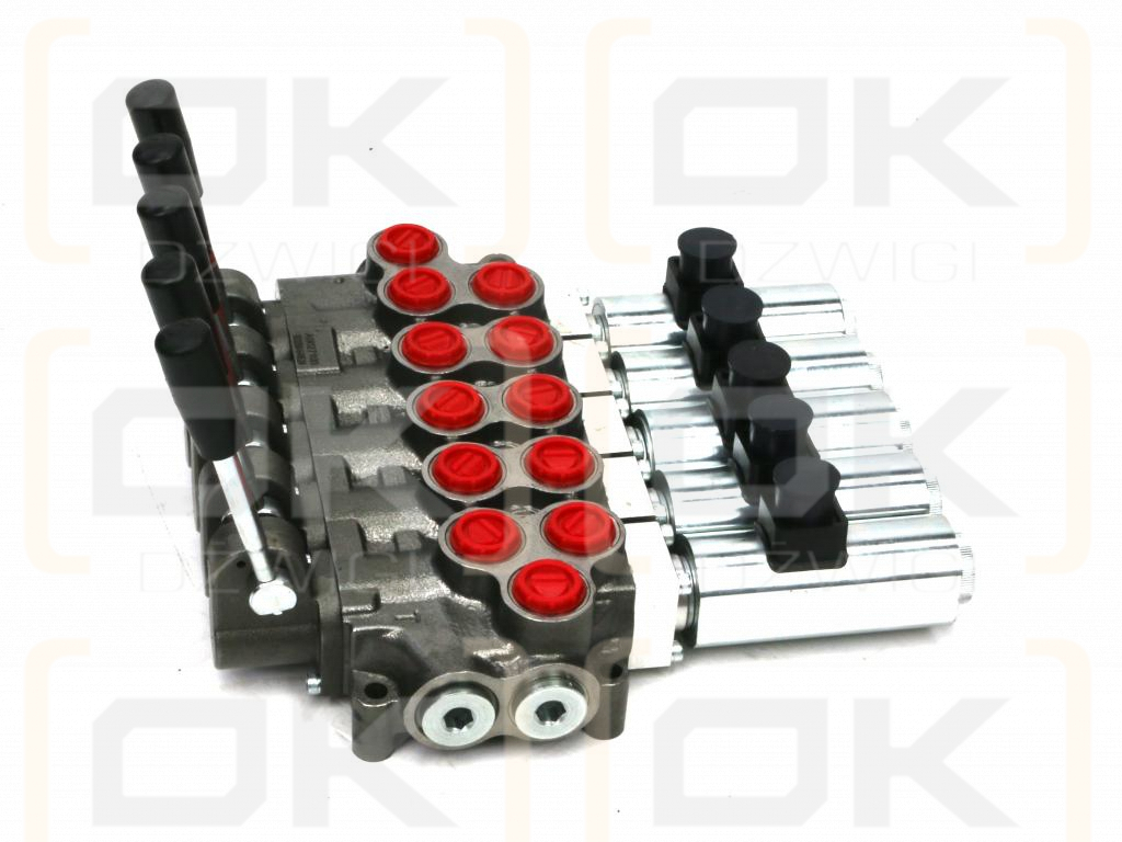 Rozdzielacz hydrauliczny (50 l/m) 5 sekc.ster. Ręczno elektryczne 12 DC