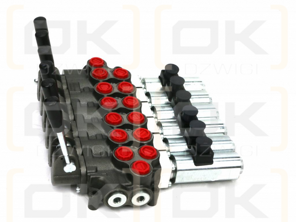 Rozdzielacz hydrauliczny (50 l/m) 6 sekc.ster. Ręczno elektryczne 24 DC