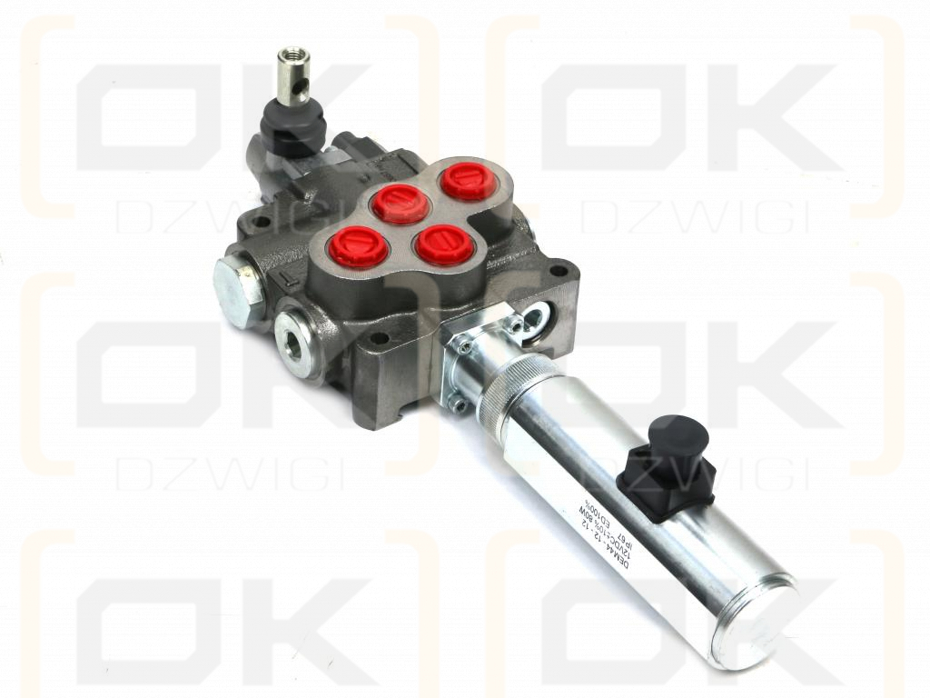 Rozdzielacz hydrauliczny (80 l/m) 1 sekc.ster. Ręczno elektryczne 12 DC