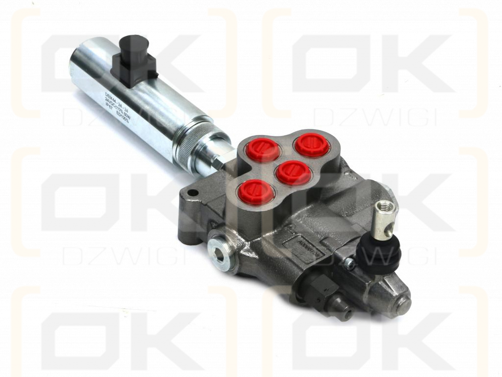 Rozdzielacz hydrauliczny (80 l/m) 1 sekc.ster. Ręczno elektryczne 24 DC