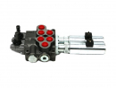 Rozdzielacz hydrauliczny (80 l/m) 2 sekc. ster. ręczno elektryczne 24 VDC