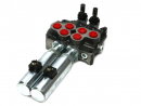 Rozdzielacz hydrauliczny (80 l/m) 2 sekc. ster. ręczno elektryczne 24 VDC