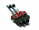 Rozdzielacz hydrauliczny (80 l/m) 2 sekc. ster. ręczno elektryczne 24 VDC