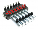 Rozdzielacz hydrauliczny (80 l/m) 6 sekc.ster. Ręczno elektryczne 24 DC