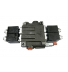 Rozdzielacz hydrauliczny dwusekcyjny sterowany elektrycznie 50L