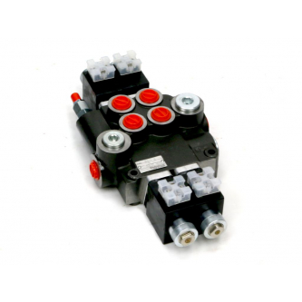 Rozdzielacz hydrauliczny 2-sekcyjny sterowany elektrycznie (12V) 80L