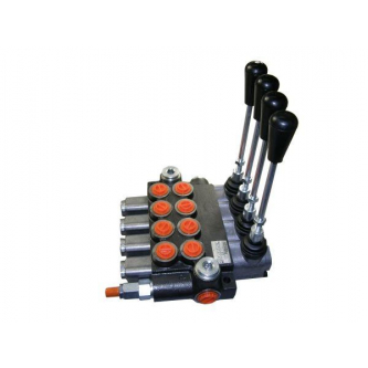 Rozdzielacz hydrauliczny czterosekcyjny z zatrzaskami (4) 40L