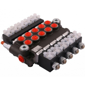 Rozdzielacz hydrauliczny 5-sekcyjny sterowany elektrycznie (12V) 50L