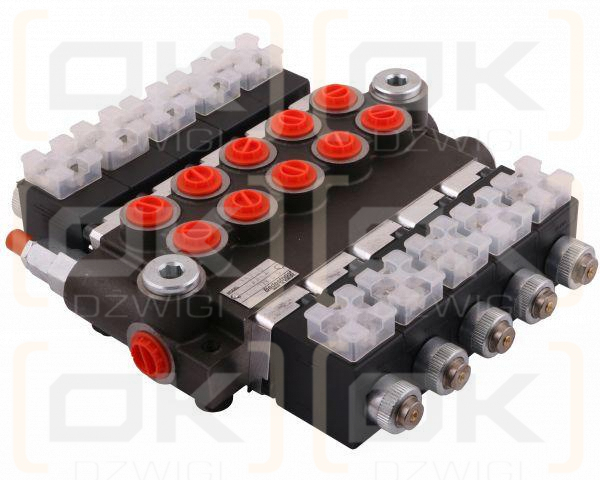 Rozdzielacz hydrauliczny 5-sekcyjny sterowany elektrycznie (12V) 50L