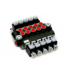 Rozdzielacz hydrauliczny 5-sekcyjny sterowany elektrycznie (12V) 80L