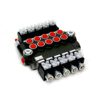 Rozdzielacz hydrauliczny 5-sekcyjny sterowany elektrycznie (12V) 80L