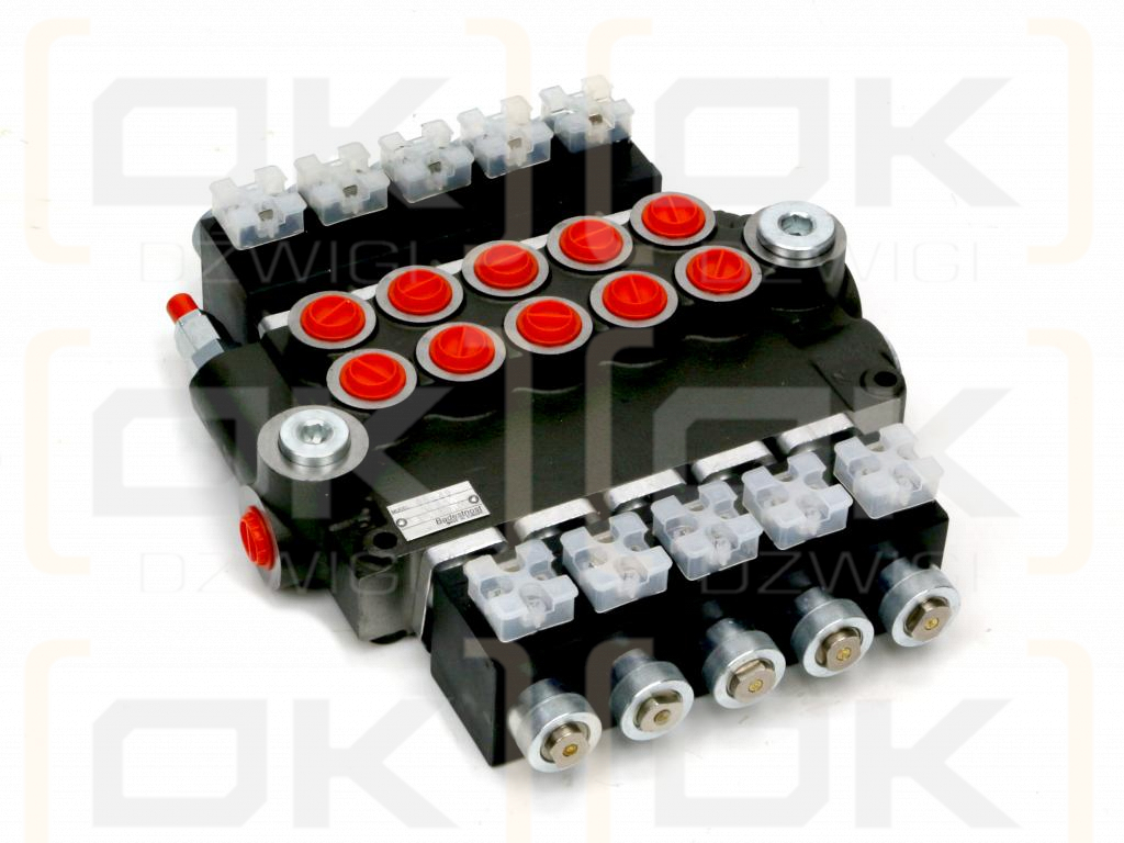 Rozdzielacz hydrauliczny 5-sekcyjny sterowany elektrycznie (12V) 80L