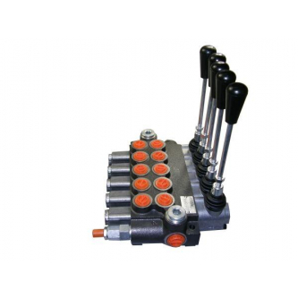 Rozdzielacz hydrauliczny pięciosekcyjny z zatrzaskami (5) 40L