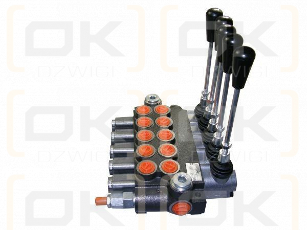 Rozdzielacz hydrauliczny pięciosekcyjny z zatrzaskami (5) 40L