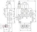 Rozdzielacz hydrauliczny sześciosekcyjny (6) 80L