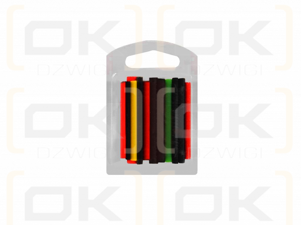 Zestaw rurek.węży termokurczliwych. długość 70mm (opak. 15 szt)