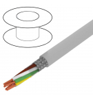 BiT LiYCY Cable PVC 6x0,5mm2, gris 300V