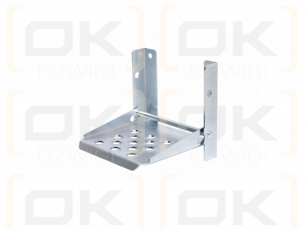 Folding galvanized side step for trailers, trailers 160x150mm