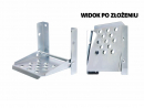 Folding galvanized side step for trailers, trailers 160x150mm