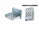 Folding galvanized side step for trailers, trailers 150x130mm