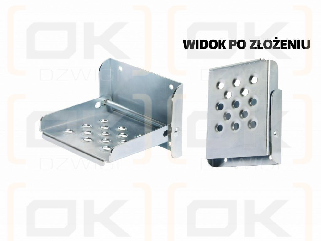 Folding galvanized side step for trailers, trailers 150x130mm