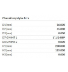 Filterpatrone 1 "1/2 BSP h = 200mm d86