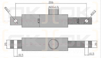 Cylinder hydrauliczny, siłownik SMN 1.20/86 nurnikowy rozsiewacz nawozów Brzeg Kraj