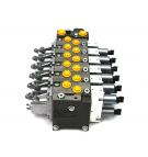 Rozdzielacz 6 sekcyjny (FT 60/60. 100/100. 80/80. 100/100. 80/80. 80/80) 120 l/min. proporcjonalny. LS. opcja dźwigni. 24V DC