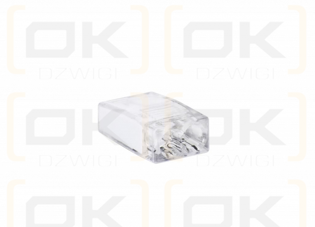 Szybkozłączka elektryczna 2 otworowa .przewód- drut 0.5-2.5mm2 ( pakowane po 10 szt. )