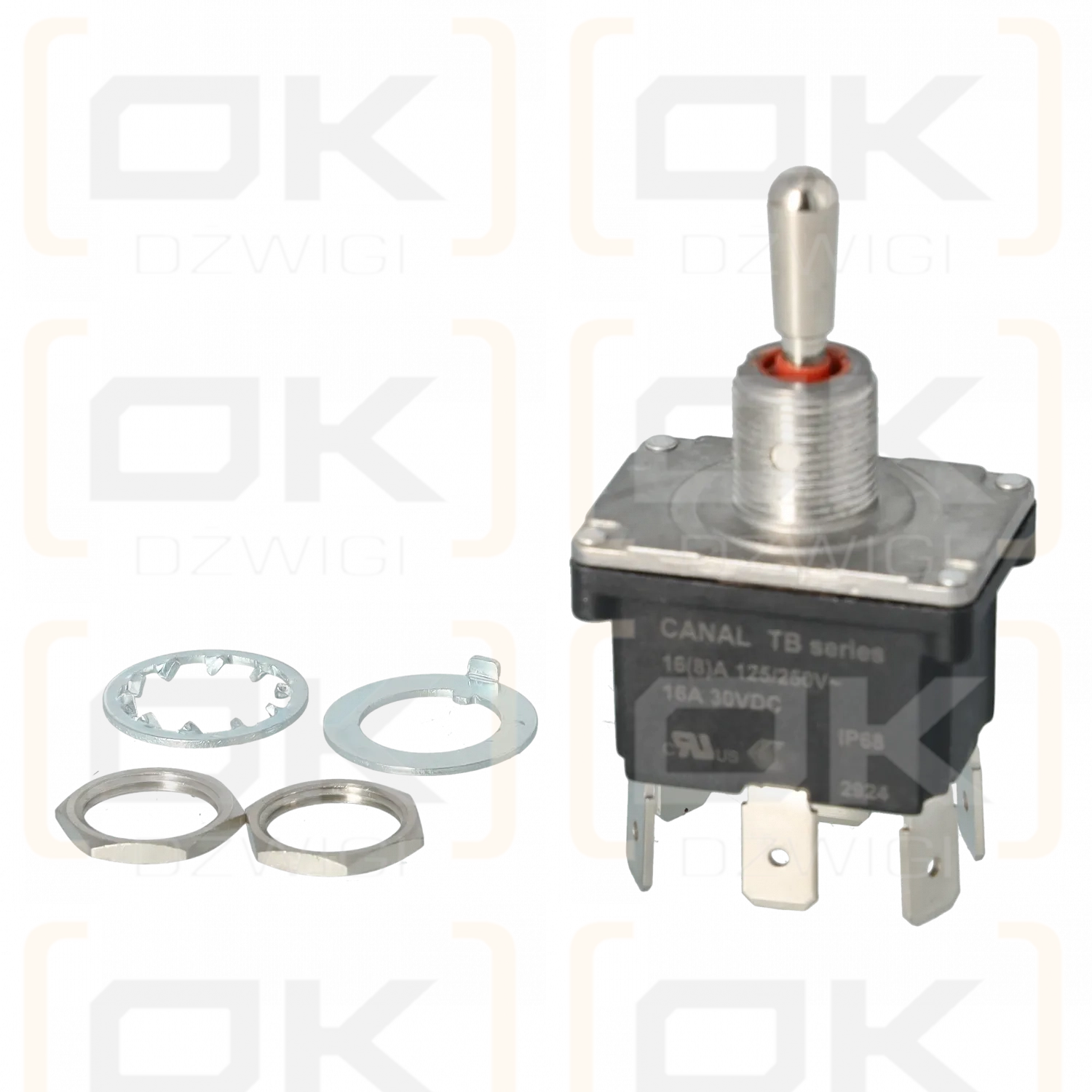 Переключатель: тумблер; Позиция: 3; DP3T; ВКЛ-ВЫКЛ-ВКЛ; 16А/250В переменного тока; TB