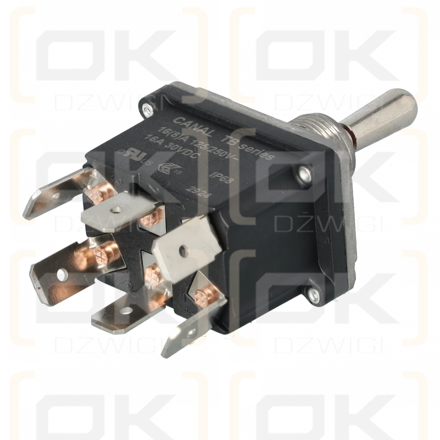 Переключатель: тумблер; Позиция: 3; DP3T; ВКЛ-ВЫКЛ-ВКЛ; 16А/250В переменного тока; TB