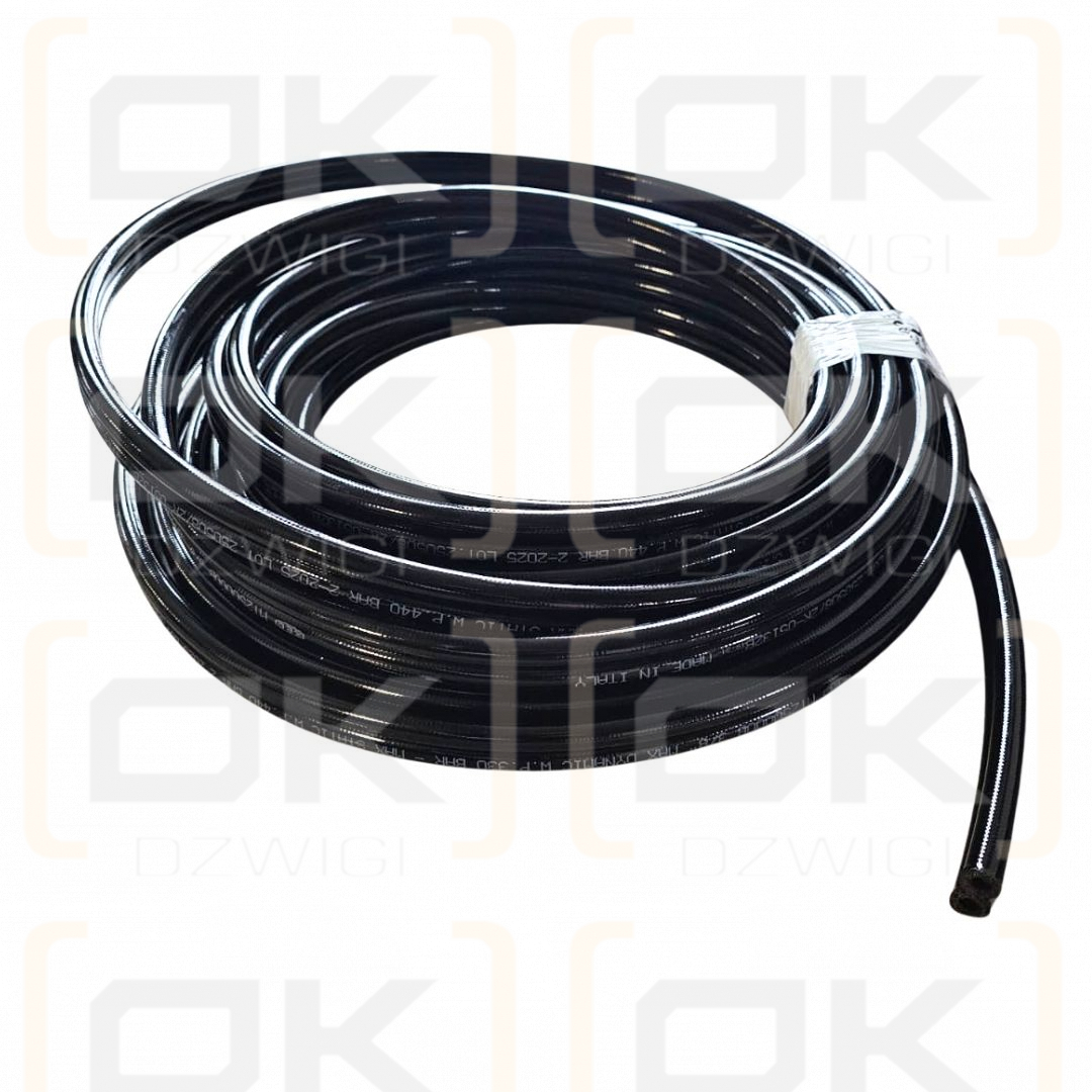 Zwillingsschlauch 3/8" 2SN 2 Stahlgeflechte, WP 330 bar, BR 60mm