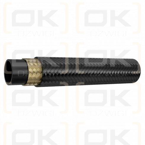 Zwillingsschlauch 3/8" 2SN 2 Stahlgeflechte, WP 330 bar, BR 60mm