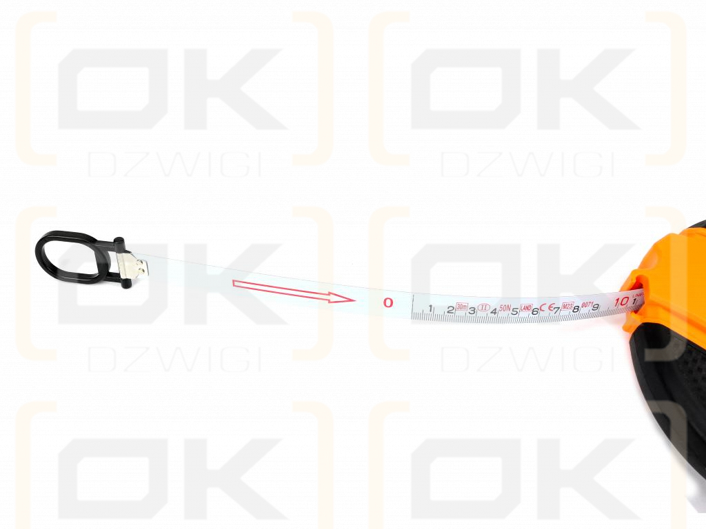 Miara stalowa rozwijana kompaktowa 16mm 30m TEGER