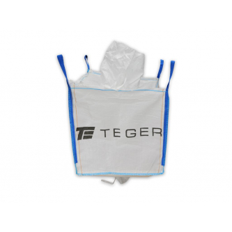 Worek BIG BAG 500kg. 90 x 90 x 90. 4 uchwyty. Lej zasypowy / Lej spustowy. Tasiemka /TEGER
