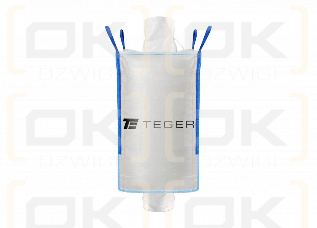 Worek BIG BAG 1000kg. 90 x 90 x 160. 4 uchwyty. Lej zasypowy/Lej spustowy /TEGER