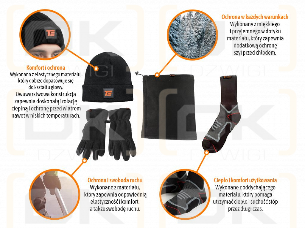 Зимний комплект - Комфорт и Защита 3М, (4 части: шапка, утеплитель для шеи, перчатки, носки), Teger