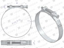 Opaska zaciskowa GBS 113-121 (obejma W1 - stal ocynkowana) szerkość 24mm TEGER ( sprzedawane po 5 )