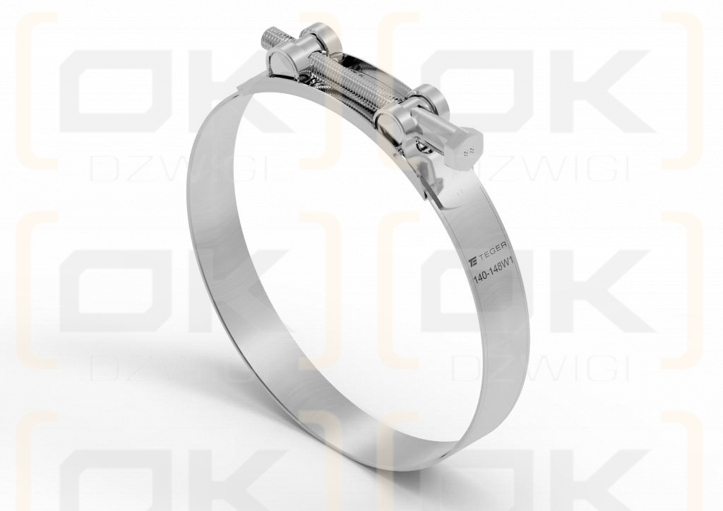 Opaska zaciskowa GBS 140-148 (obejma W1 - stal ocynkowana) szerkość 26mm TEGER ( sprzedawane po 5 )