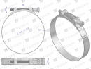 Opaska zaciskowa GBS 104-112 (obejma W2 - stal nierdzewna) szerkość 24mm TEGER ( sprzedawane po 5 )