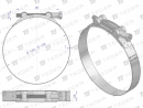 Opaska zaciskowa GBS 140-148 (obejma W2 - stal nierdzewna) szerkość 26mm TEGER ( sprzedawane po 5 )